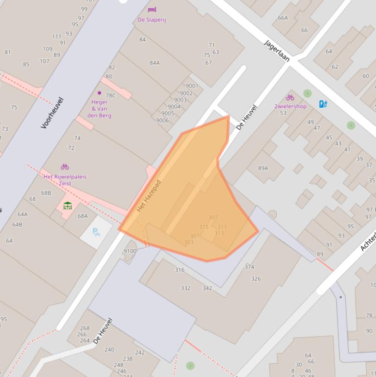 Kaart van postcodegebied 3701ZM.