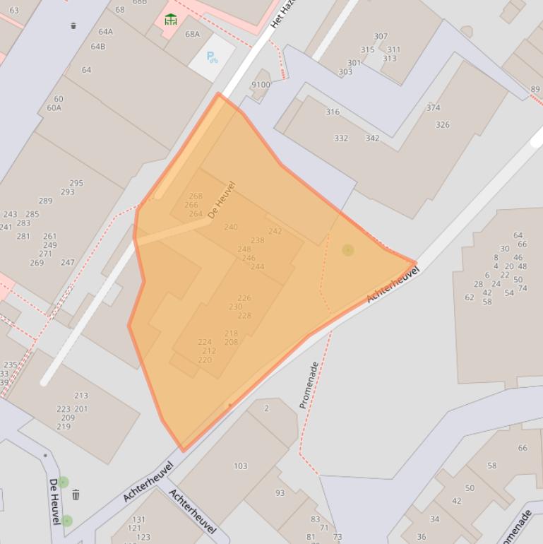 Kaart van postcodegebied 3701ZN.