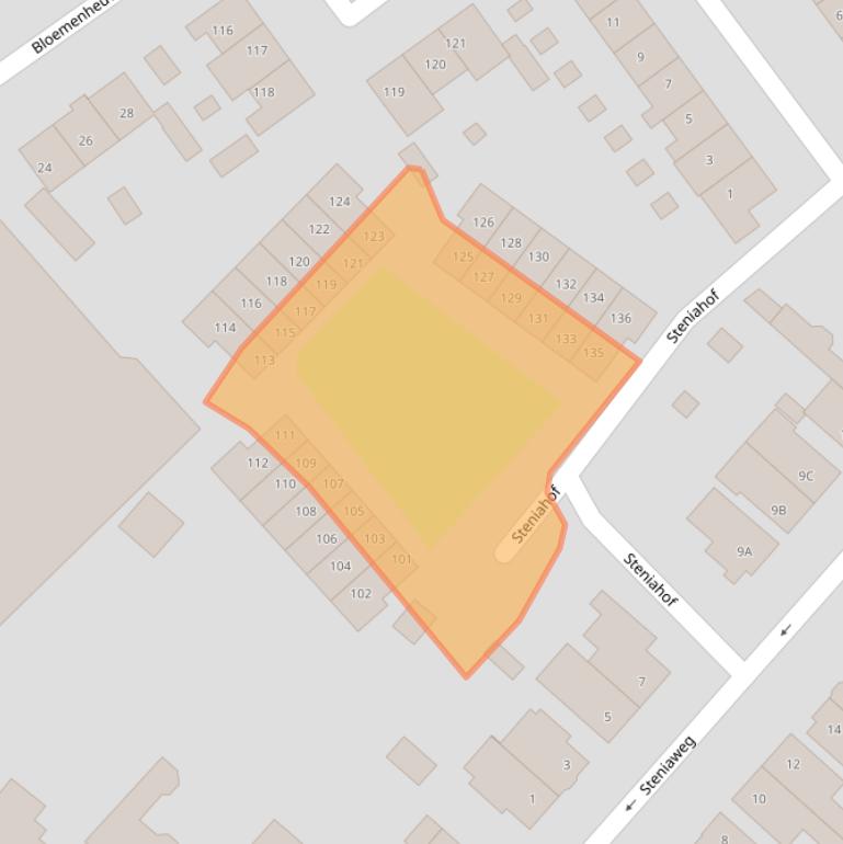 Kaart van postcodegebied 3702AJ.