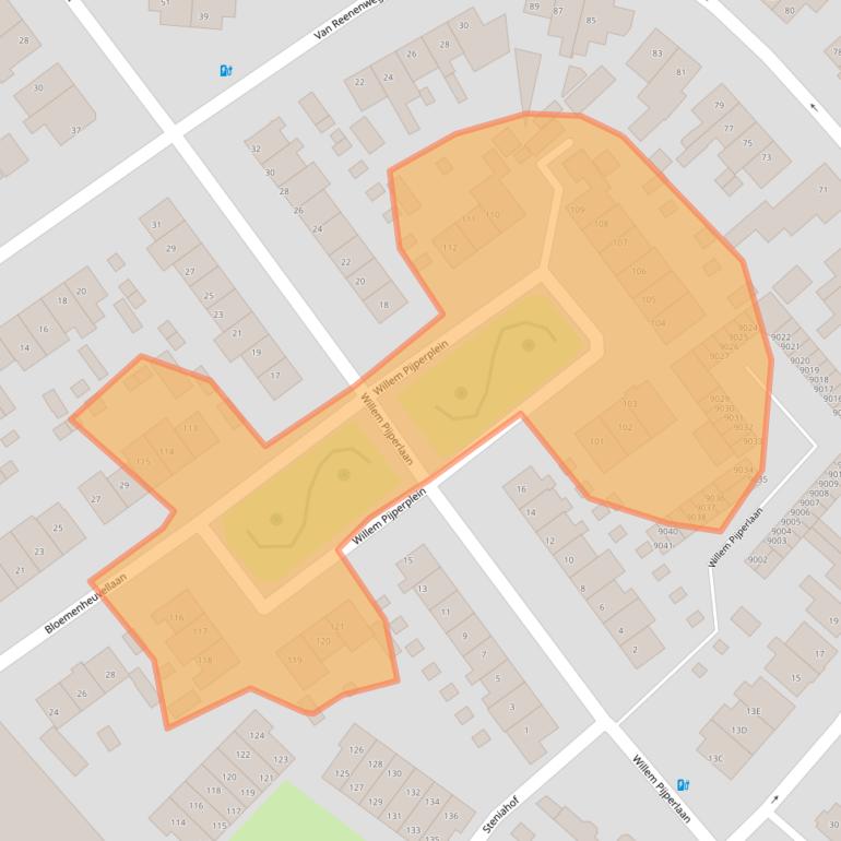 Kaart van postcodegebied 3702AN.