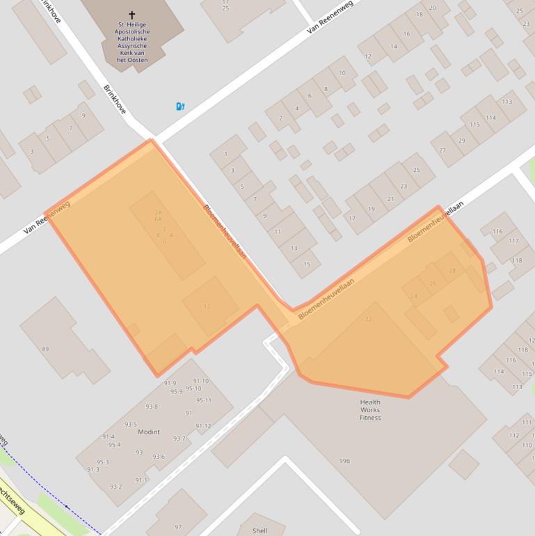 Kaart van postcodegebied 3702AR.