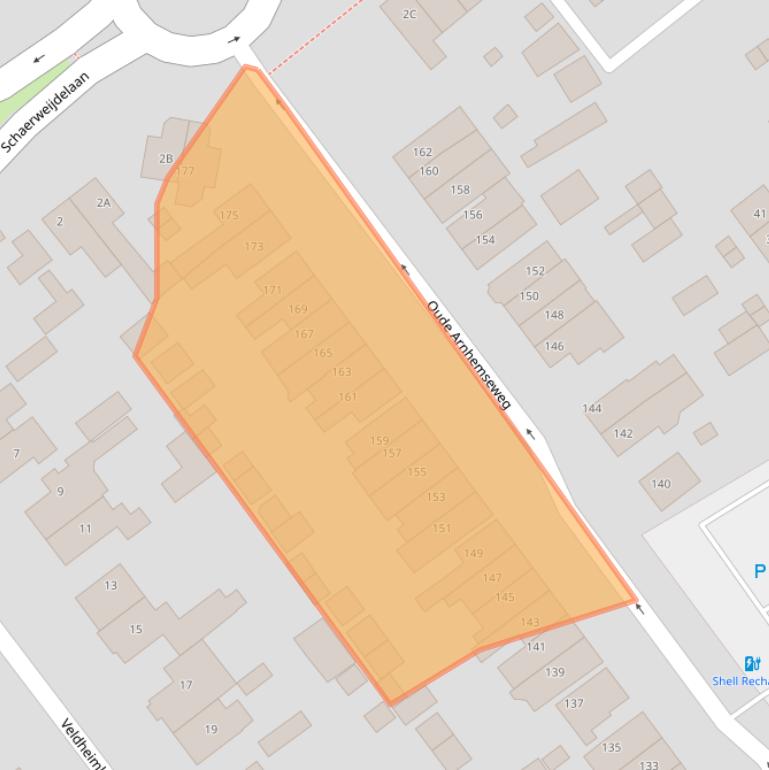 Kaart van postcodegebied 3702BD.