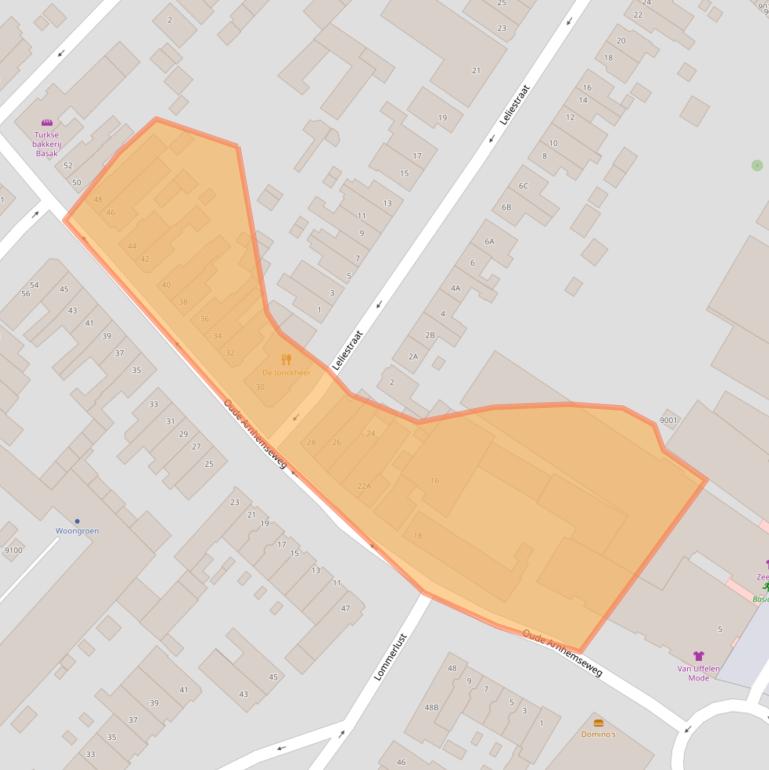 Kaart van postcodegebied 3702BE.