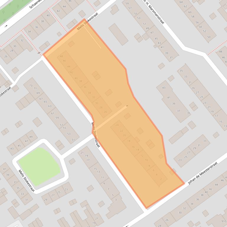 Kaart van postcodegebied 3702BM.