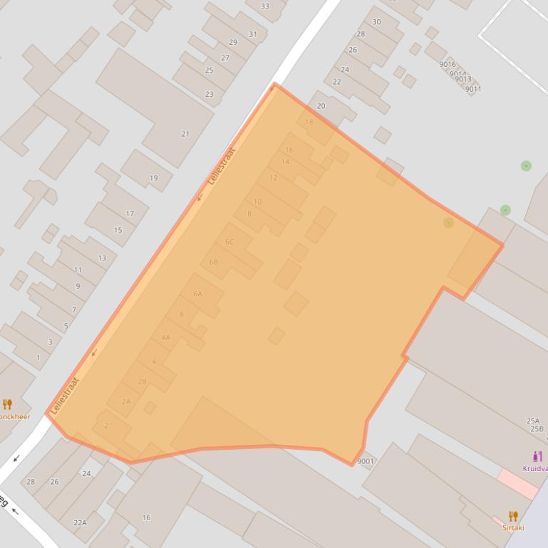 Kaart van postcodegebied 3702CB.