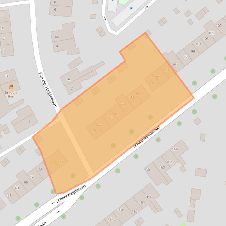 Kaart van postcodegebied 3702GB.