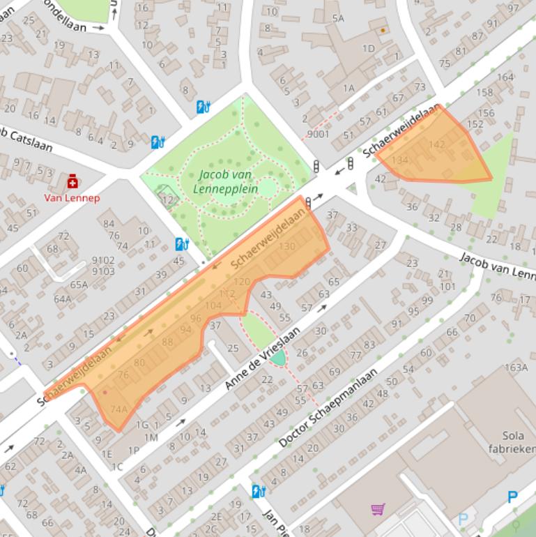 Kaart van postcodegebied 3702GM.