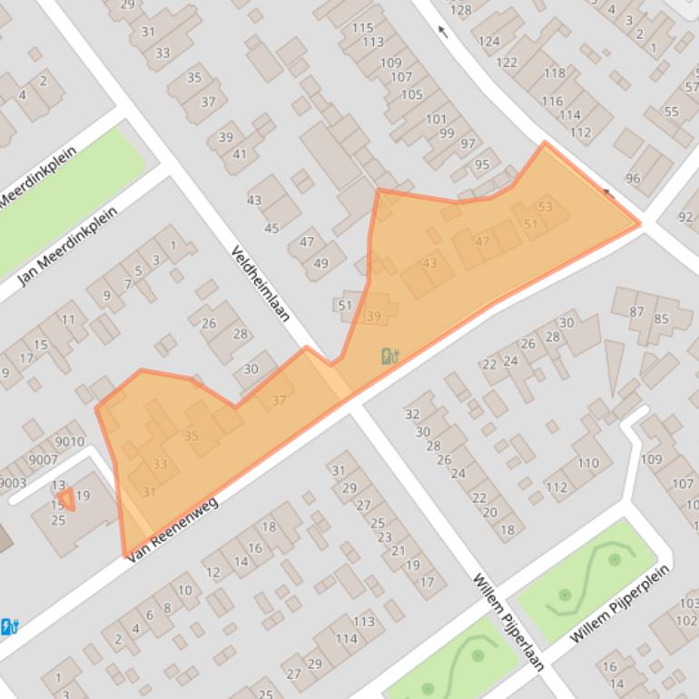 Kaart van postcodegebied 3702SC.
