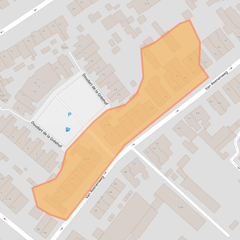 Kaart van postcodegebied 3702SE.