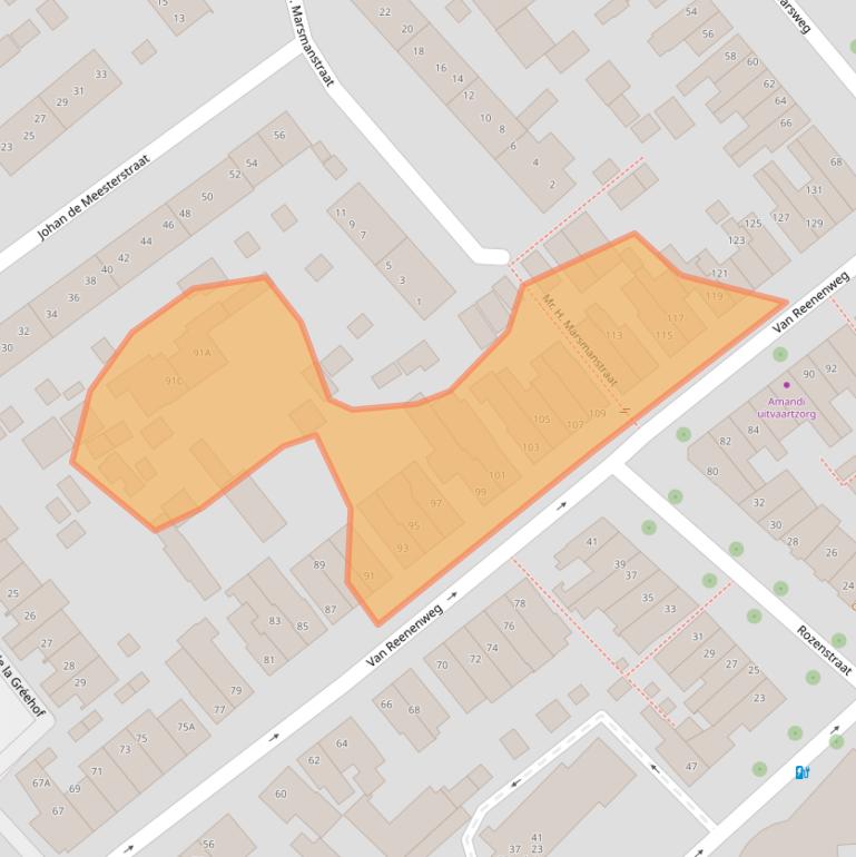 Kaart van postcodegebied 3702SG.