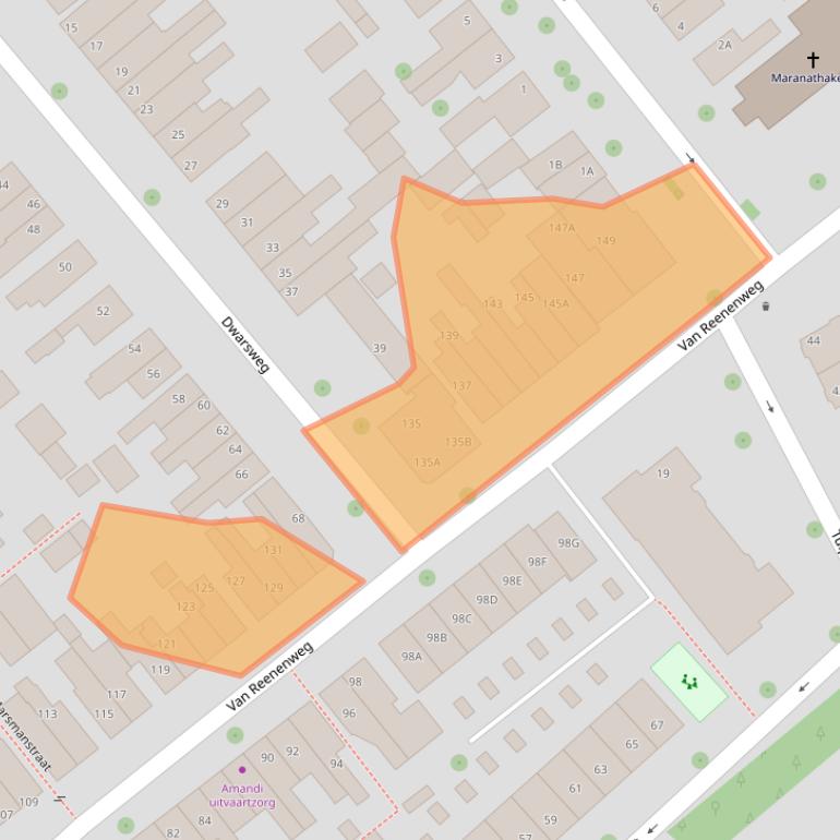 Kaart van postcodegebied 3702SH.