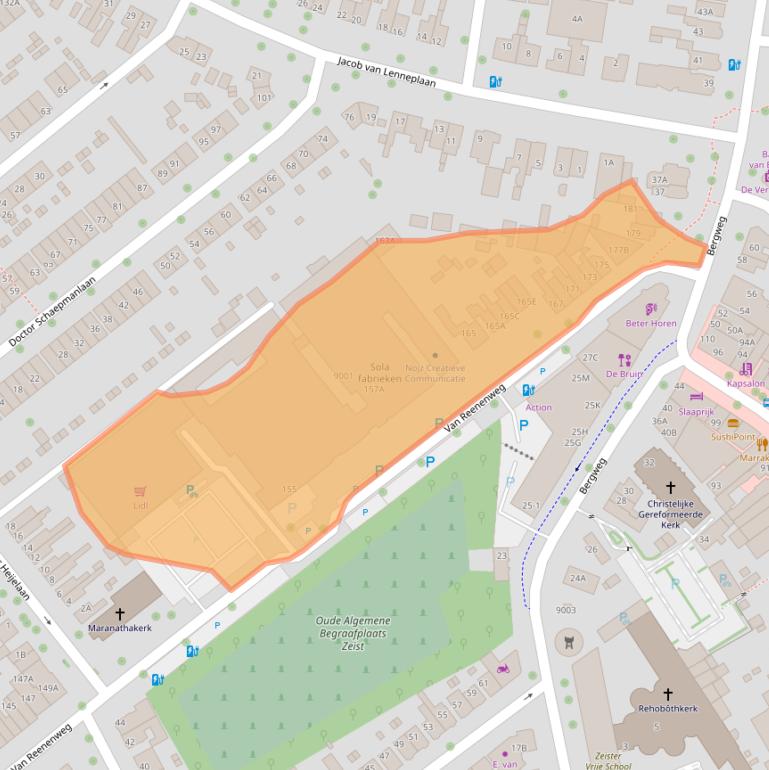 Kaart van postcodegebied 3702SJ.