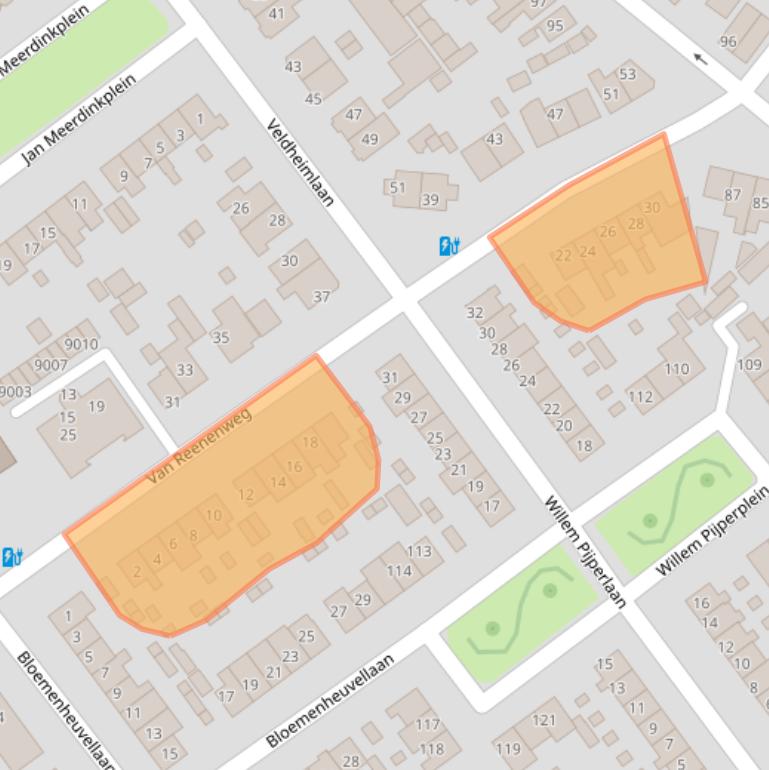 Kaart van postcodegebied 3702SK.