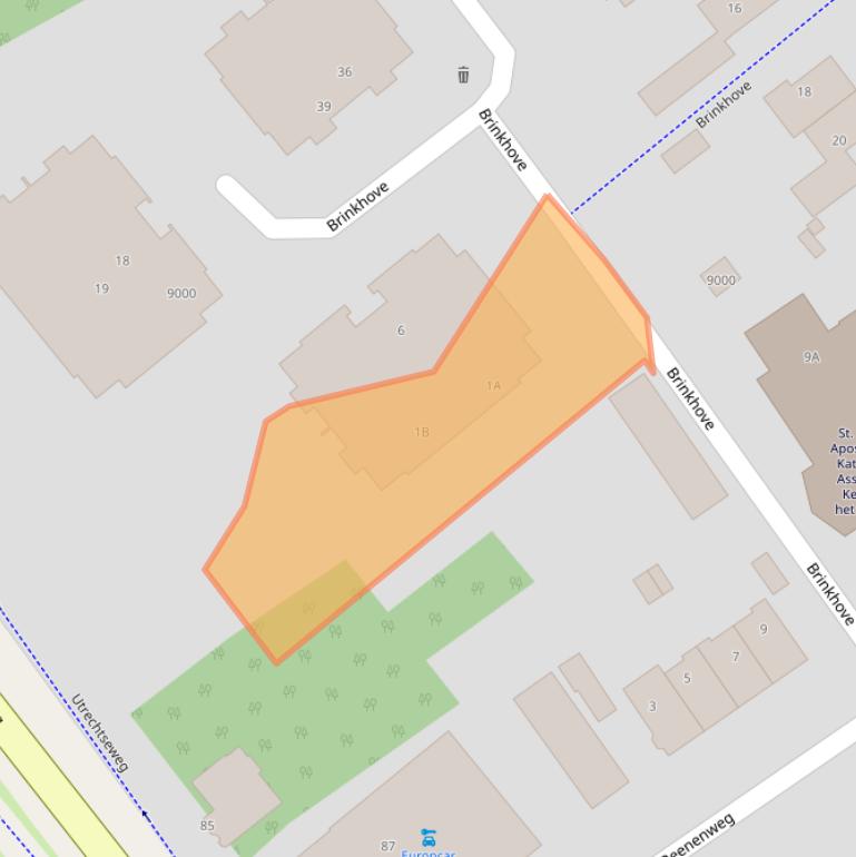 Kaart van postcodegebied 3702SN.