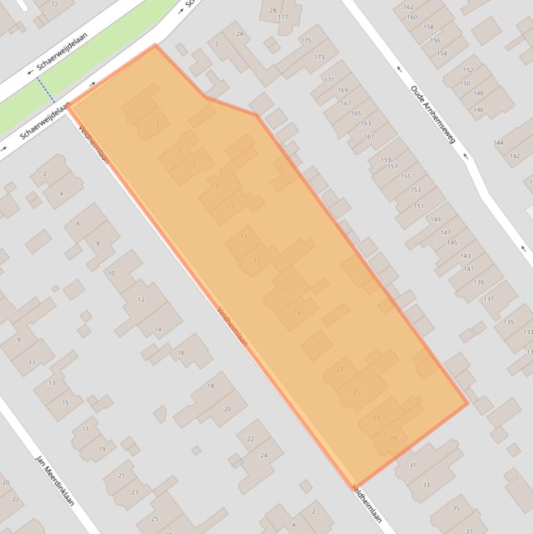 Kaart van postcodegebied 3702TA.