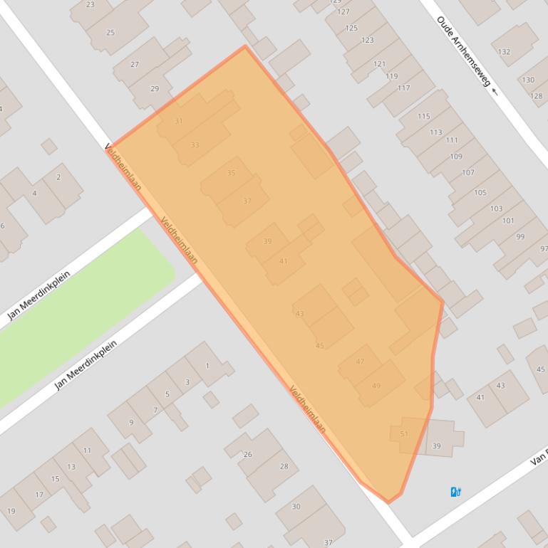 Kaart van postcodegebied 3702TB.