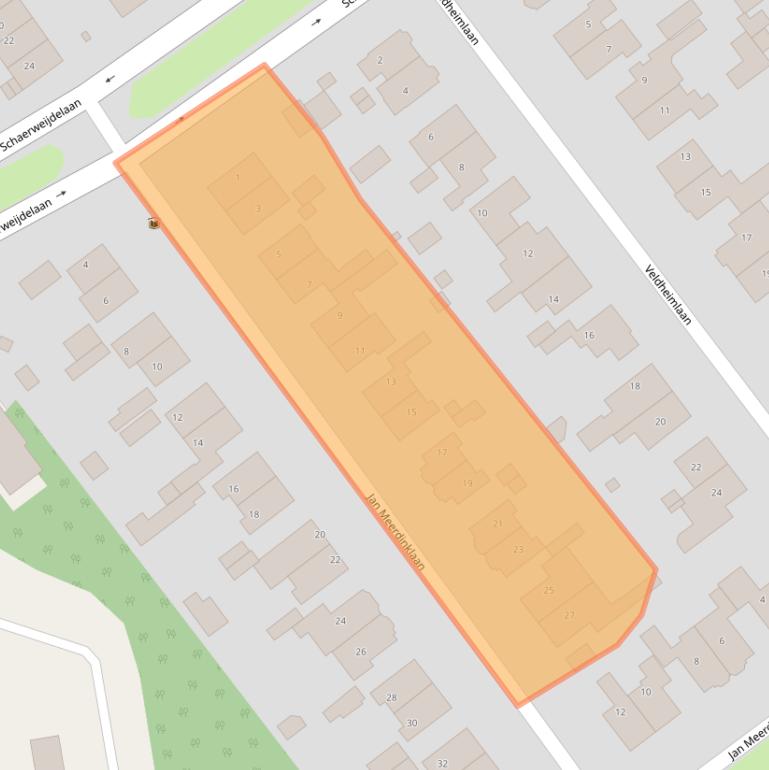 Kaart van postcodegebied 3702TD.