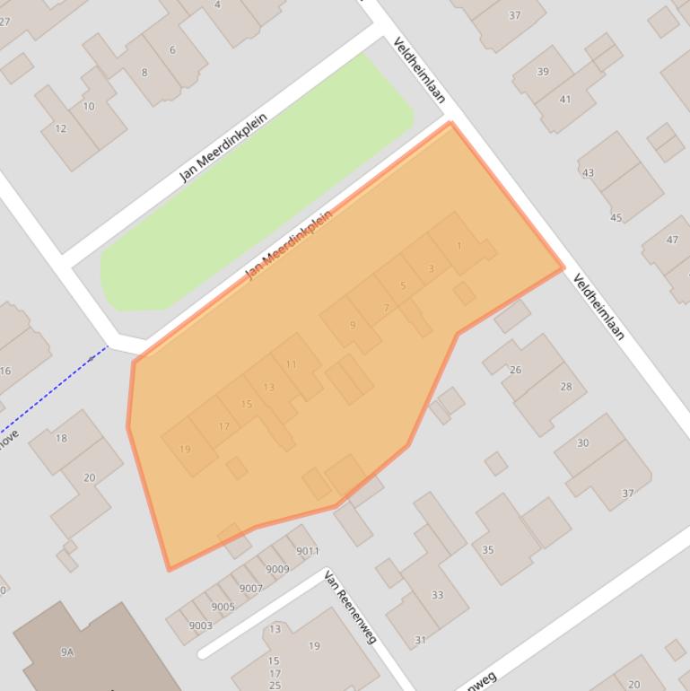 Kaart van postcodegebied 3702TG.