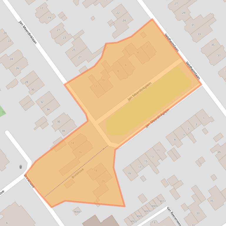 Kaart van postcodegebied 3702TH.