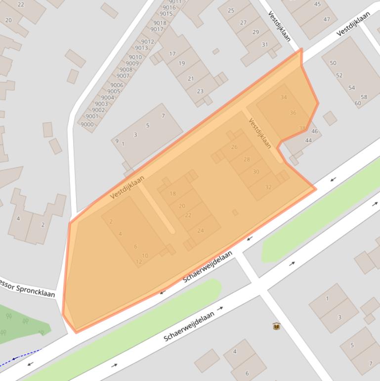 Kaart van postcodegebied 3702TL.