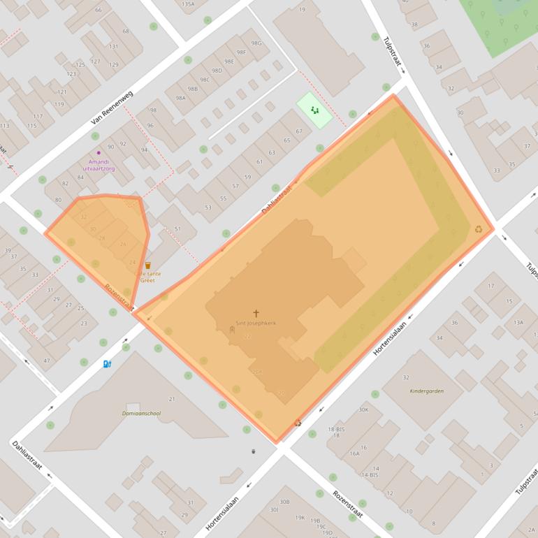 Kaart van postcodegebied 3702VP.