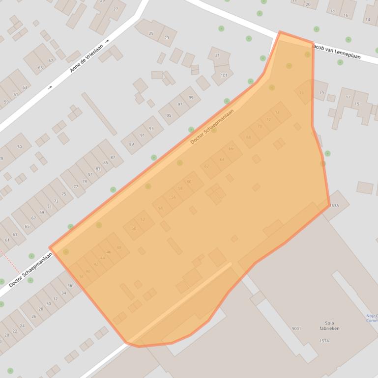 Kaart van postcodegebied 3702XJ.