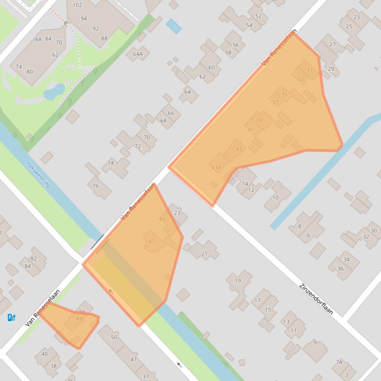 Kaart van postcodegebied 3703AG.