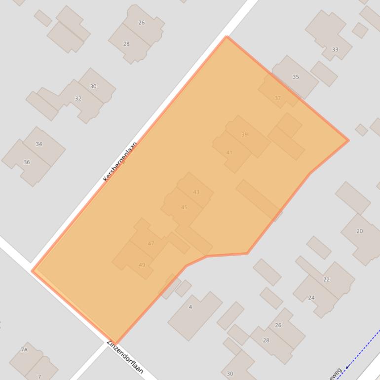 Kaart van postcodegebied 3703AM.