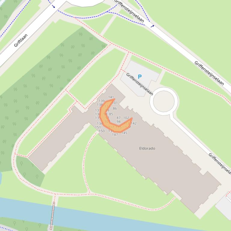 Kaart van postcodegebied 3703AW.