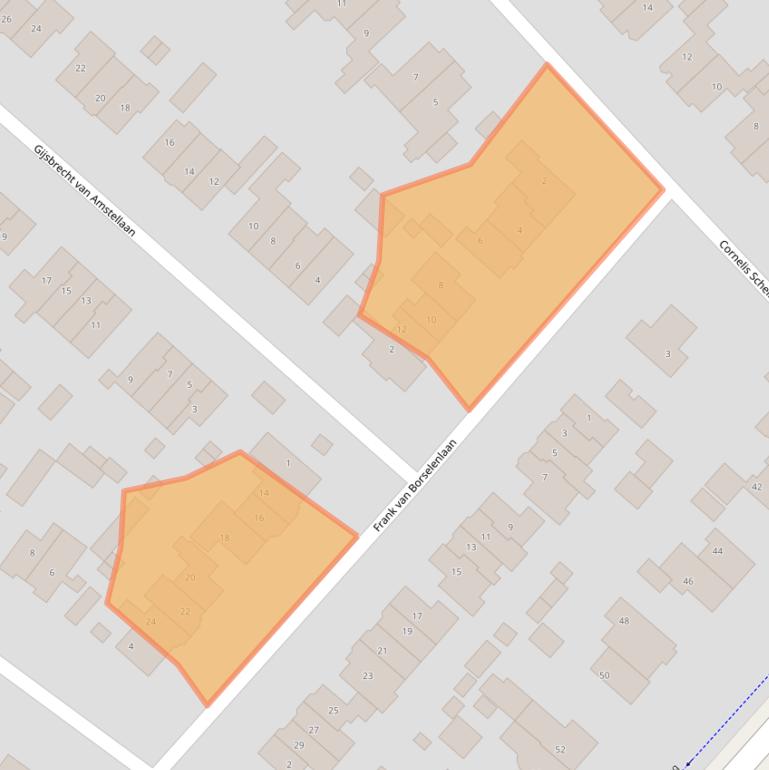 Kaart van postcodegebied 3703BB.