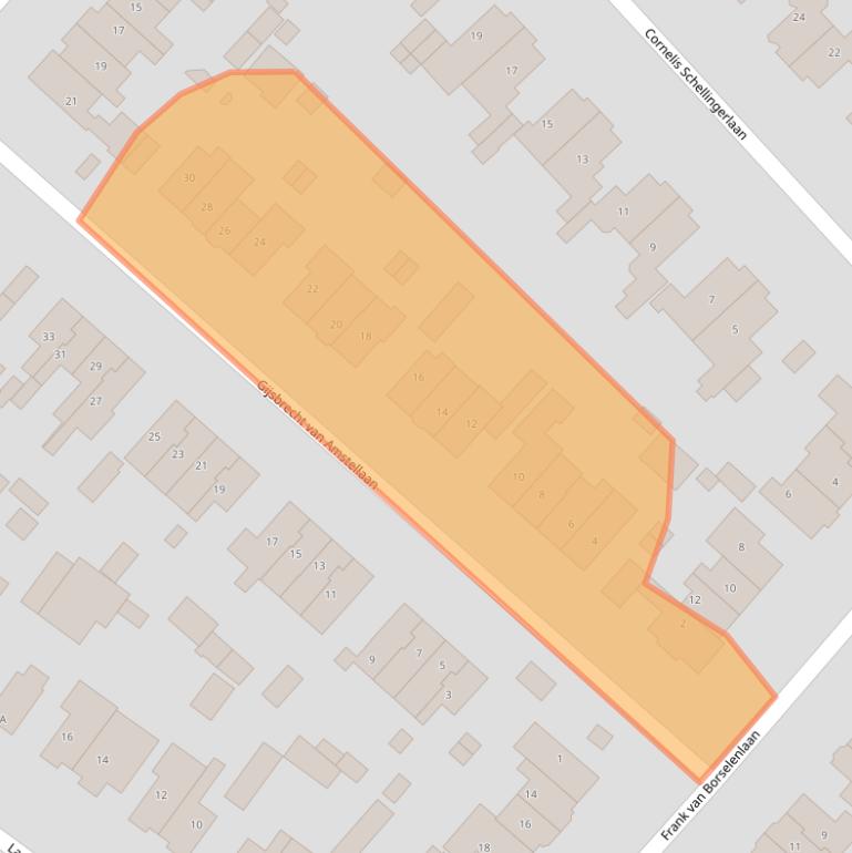 Kaart van postcodegebied 3703BD.