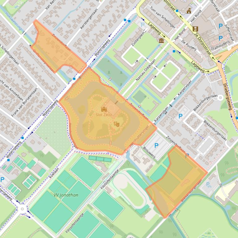 Kaart van postcodegebied 3703CE.