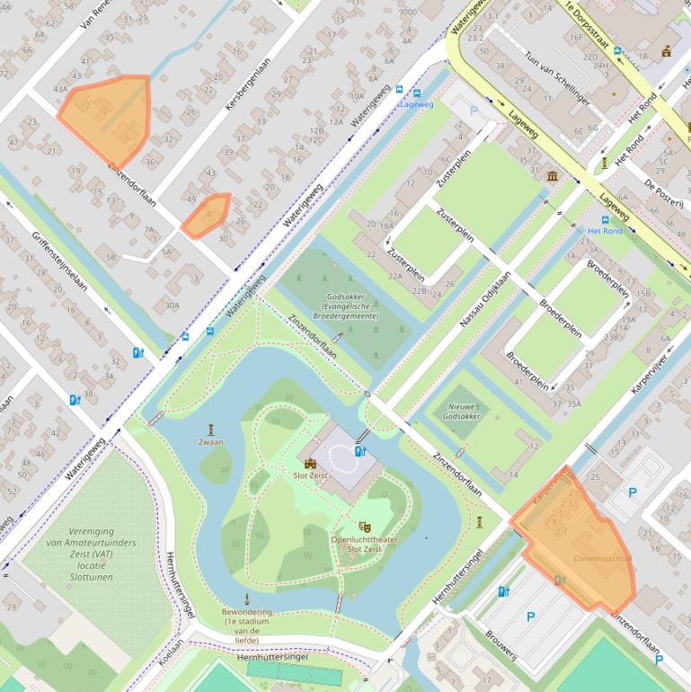 Kaart van postcodegebied 3703CG.