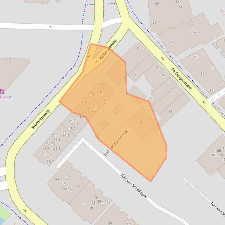 Kaart van postcodegebied 3703CK.