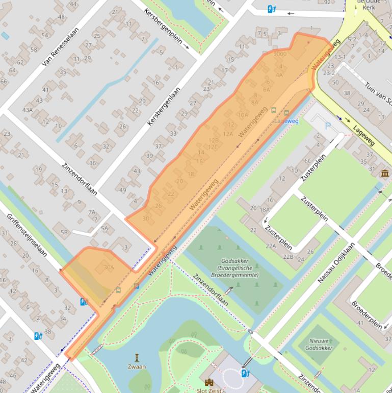 Kaart van postcodegebied 3703CN.