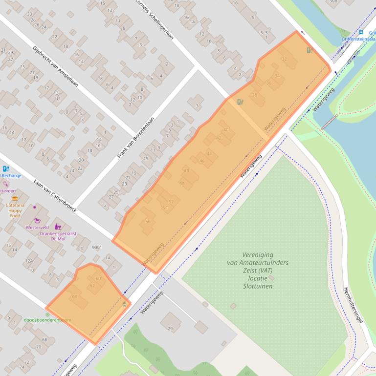 Kaart van postcodegebied 3703CP.