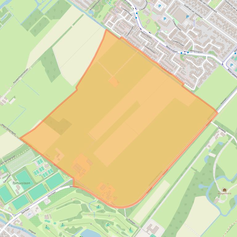 Kaart van postcodegebied 3703CT.