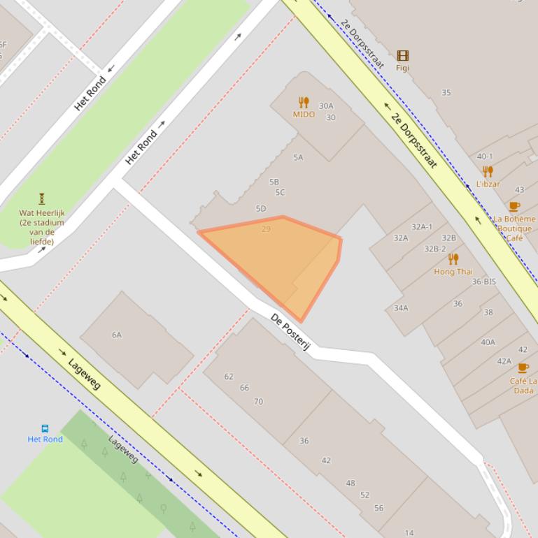 Kaart van postcodegebied 3703CW.