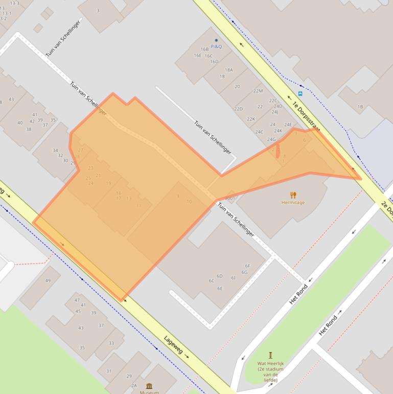 Kaart van postcodegebied 3703DA.