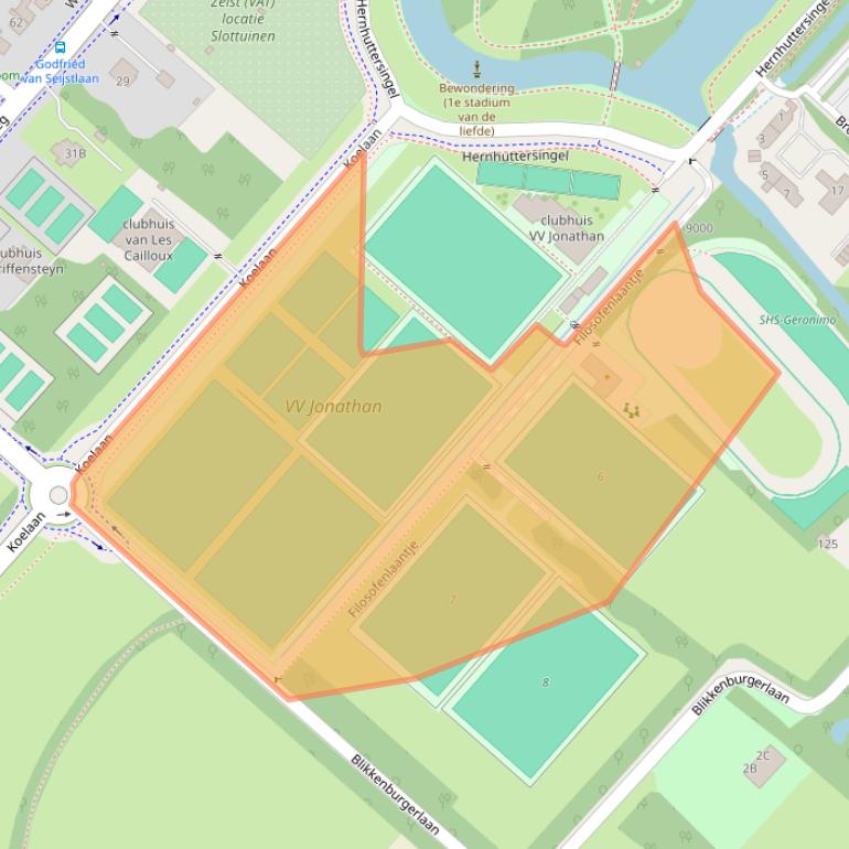 Kaart van postcodegebied 3703DZ.