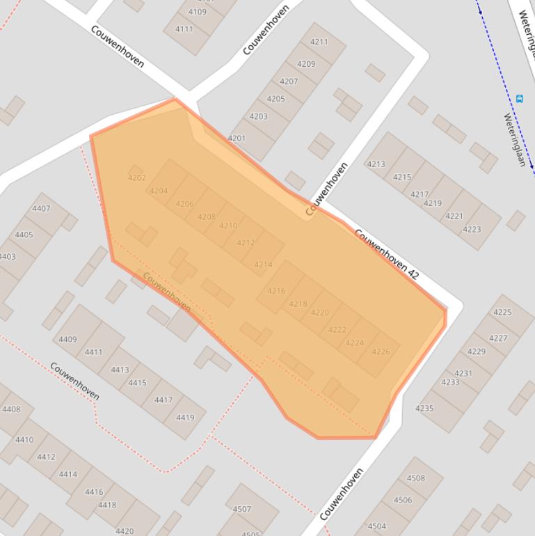 Kaart van postcodegebied 3703EE.