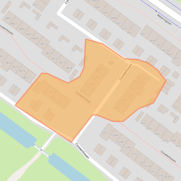 Kaart van postcodegebied 3703EP.