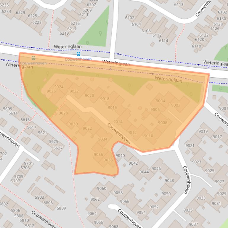 Kaart van postcodegebied 3703GD.