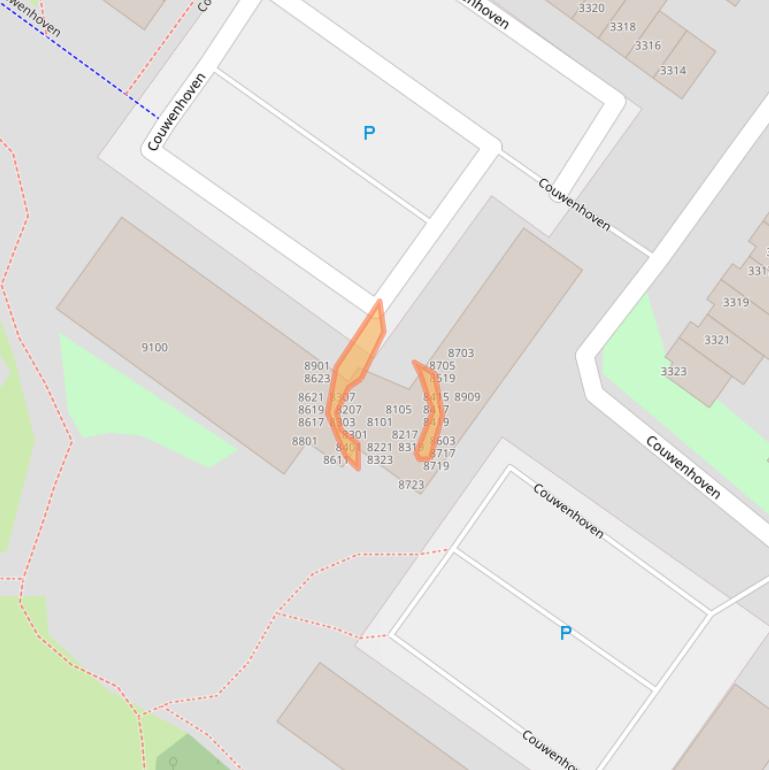 Kaart van postcodegebied 3703JH.