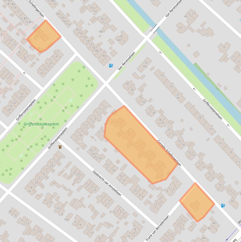 Kaart van postcodegebied 3703SB.