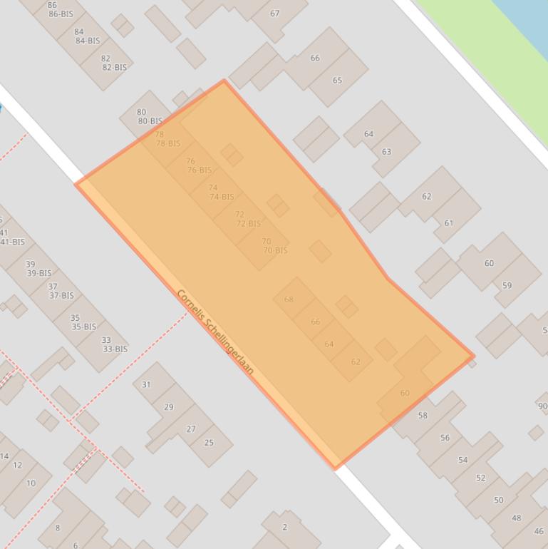 Kaart van postcodegebied 3703SJ.