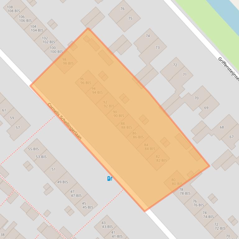 Kaart van postcodegebied 3703SK.