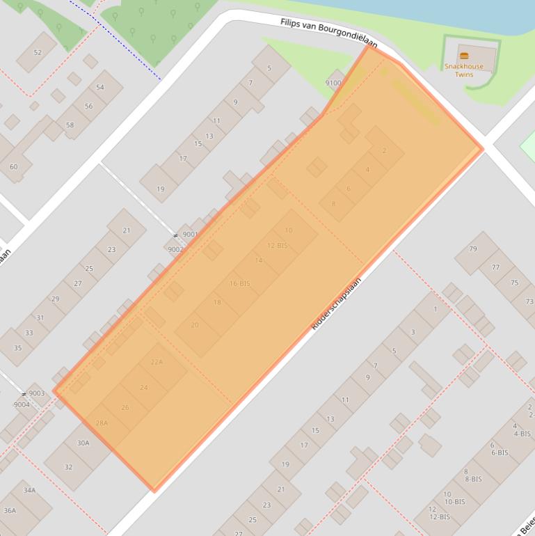 Kaart van postcodegebied 3703SN.