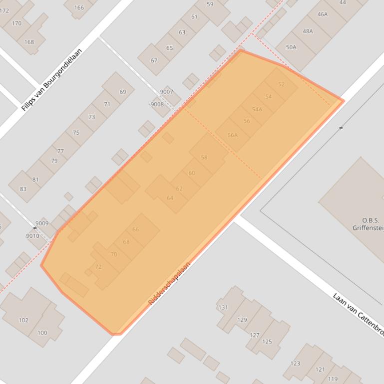 Kaart van postcodegebied 3703SR.