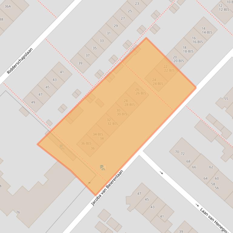 Kaart van postcodegebied 3703TB.